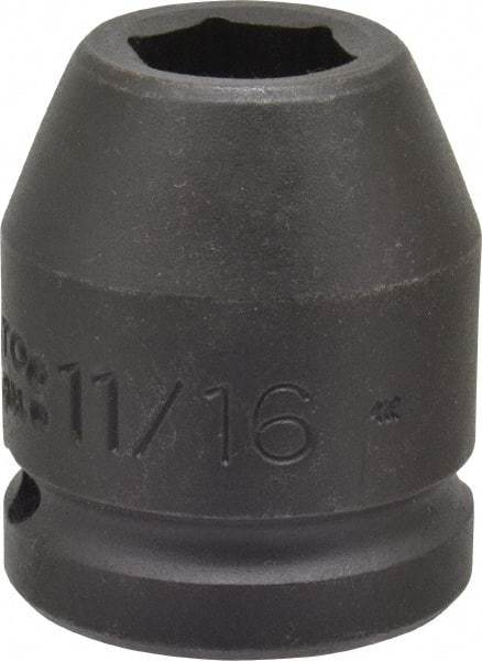 Proto - 3/4" Drive 11/16" Standard Impact Socket - 6 Points, 1-15/16" OAL - Benchmark Tooling