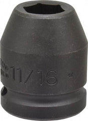 Proto - 3/4" Drive 11/16" Standard Impact Socket - 6 Points, 1-15/16" OAL - Benchmark Tooling