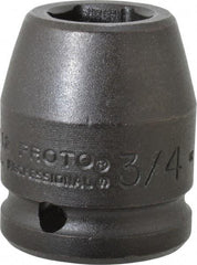 Proto - 3/4" Drive 3/4" Standard Impact Socket - 6 Points, 1-15/16" OAL - Benchmark Tooling