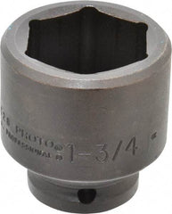 Proto - 3/4" Drive 1-3/4" Standard Impact Socket - 6 Points, 2-5/8" OAL - Benchmark Tooling