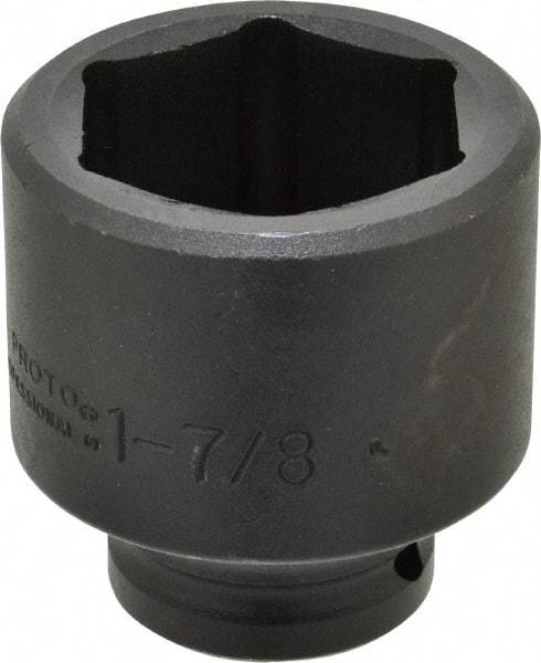 Proto - 3/4" Drive 1-7/8" Standard Impact Socket - 6 Points, 2-13/16" OAL - Benchmark Tooling