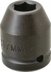 Proto - 3/4" Drive 17mm Standard Impact Socket - 6 Points, 1-59/64" OAL - Benchmark Tooling