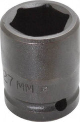 Proto - 3/4" Drive 27mm Standard Impact Socket - 6 Points, 2-3/64" OAL - Benchmark Tooling