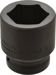 Proto - 3/4" Drive 35mm Standard Impact Socket - 6 Points, 2-1/4" OAL - Benchmark Tooling