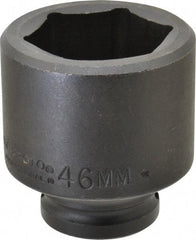 Proto - 3/4" Drive 46mm Standard Impact Socket - 6 Points, 2-55/64" OAL - Benchmark Tooling