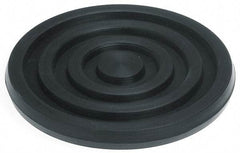 Mason Ind. - 3/8" Thick, 4" Diam, Nitrile, Machinery Leveling Pad & Mat - 500 Lb Max Load, Black - Benchmark Tooling