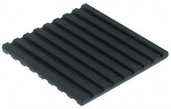 Mason Ind. - 4" Long x 4" Wide x 3/8" Thick, 4" Diam, Neoprene, Machinery Leveling Pad & Mat - 500 Lb Max Load, Black - Benchmark Tooling