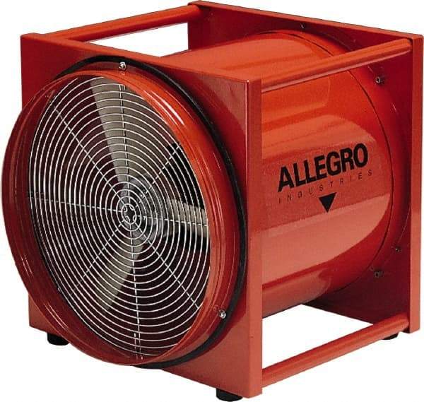 Allegro - 16" Inlet, Electric AC Axial Blower - 0.5 hp, 2,300 CFM (Two 90° Bends), 2,800 CFM (One 90° Bend) & 3,400 CFM (Free Air), 115 Max Voltage Rating - Benchmark Tooling