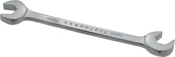 Proto - 10mm Standard Open End Wrench - 4-7/8" OAL, Double End, Chrome Finish, 15° & 60° Head Angle - Benchmark Tooling