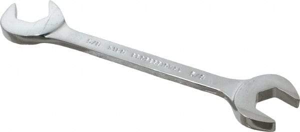 Proto - 5/8" Standard Open End Wrench - 6" OAL, Double End, Chrome Finish, 15° & 60° Head Angle - Benchmark Tooling