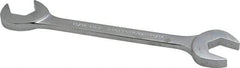 Proto - 11/16" Standard Open End Wrench - 6-1/2" OAL, Double End, Chrome Finish, 15° & 60° Head Angle - Benchmark Tooling