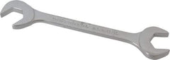 Proto - 13/16" Standard Open End Wrench - 7-1/2" OAL, Double End, Chrome Finish, 15° & 60° Head Angle - Benchmark Tooling