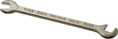 Proto - 7/32" Stubby Open End Wrench - 3" OAL, Double End, Satin Finish, 15° & 75° Head Angle - Benchmark Tooling