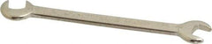 Proto - 1/4" Stubby Open End Wrench - 3" OAL, Double End, Satin Finish, 15° & 75° Head Angle - Benchmark Tooling
