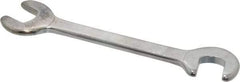 Proto - 7/16" Stubby Open End Wrench - 4-7/16" OAL, Double End, Satin Finish, 15° & 75° Head Angle - Benchmark Tooling