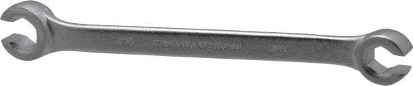 Proto - 3/8 x 7/16", Chrome Finish, Open End Flare Nut Wrench - 6 Points, 6-1/4" OAL, Steel, Double End Head - Benchmark Tooling