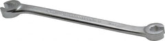 Proto - 7 x 8mm, Chrome Finish, Open End Flare Nut Wrench - 6 Points, 5-11/16" OAL, Steel, Double End Head - Benchmark Tooling