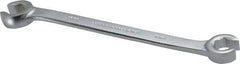 Proto - 13 x 14mm, Chrome Finish, Open End Flare Nut Wrench - 6 Points, 7-1/2" OAL, Steel, Double End Head - Benchmark Tooling