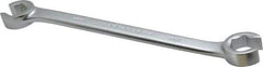 Proto - 15 x 17mm, Chrome Finish, Open End Flare Nut Wrench - 6 Points, 8" OAL, Steel, Double End Head - Benchmark Tooling