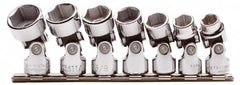 Proto - 7 Piece 3/8" Drive Standard Socket Set - 6 Points, 3/8 to 3/4", Inch Measurement Standard - Benchmark Tooling