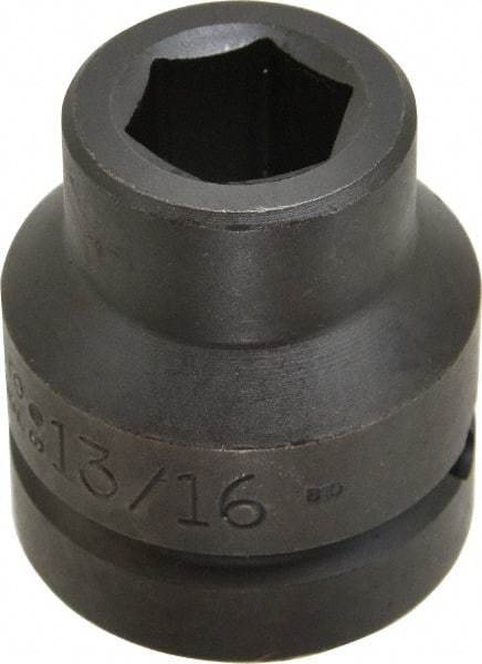 Proto - 1" Drive 13/16" Standard Impact Socket - 6 Points, 2-1/2" OAL - Benchmark Tooling