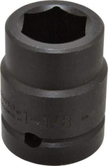 Proto - 1" Drive 1-1/8" Standard Impact Socket - 6 Points, 2-5/8" OAL - Benchmark Tooling
