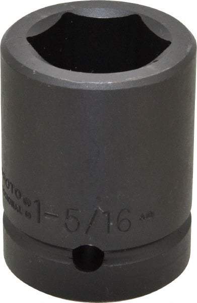 Proto - 1" Drive 1-5/16" Standard Impact Socket - 6 Points, 2-3/4" OAL - Benchmark Tooling