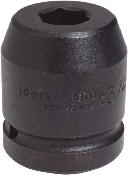Proto - 1" Drive 1-1/2" Standard Impact Socket - 6 Points, 2-5/8" OAL - Benchmark Tooling