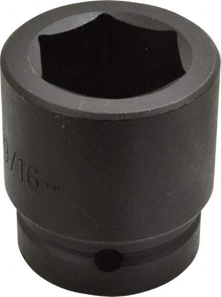 Proto - 1" Drive 1-9/16" Standard Impact Socket - 6 Points, 2-5/8" OAL - Benchmark Tooling