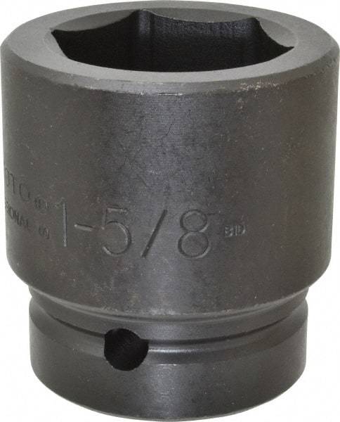 Proto - 1" Drive 1-5/8" Standard Impact Socket - 6 Points, 2-5/8" OAL - Benchmark Tooling