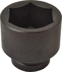 Proto - 1" Drive 2-7/16" Standard Impact Socket - 6 Points, 3-25/64" OAL - Benchmark Tooling