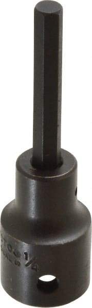 Proto - 1/2" Drive, 1/4" Impact Hex Bit Socket - 1-3/4" Bit Length, 3-1/4" OAL - Benchmark Tooling