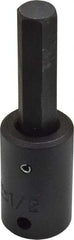 Proto - 1/2" Drive, 1/2" Impact Hex Bit Socket - 1-7/8" Bit Length, 3-5/8" OAL - Benchmark Tooling