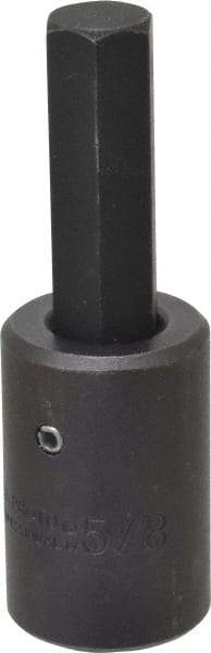 Proto - 1/2" Drive, 5/8" Impact Hex Bit Socket - 2" Bit Length, 4" OAL - Benchmark Tooling