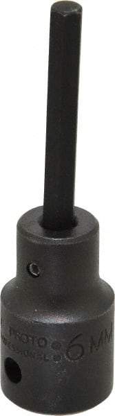 Proto - 1/2" Drive, 6mm Impact Hex Bit Socket - 3-1/4" OAL - Benchmark Tooling