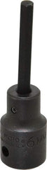 Proto - 1/2" Drive, 6mm Impact Hex Bit Socket - 3-1/4" OAL - Benchmark Tooling