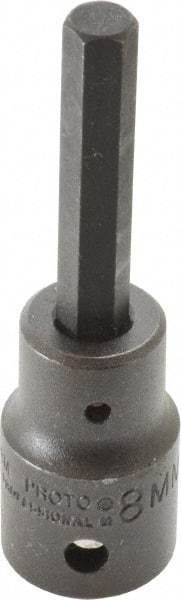 Proto - 1/2" Drive, 8mm Impact Hex Bit Socket - 3-1/4" OAL - Benchmark Tooling