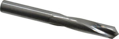 Atrax - 19/64" 135° Spiral Flute Solid Carbide Screw Machine Drill Bit - Bright Finish, Right Hand Cut, 1-9/16" Flute Length, 2-3/4" OAL, Split Point, Straight Shank - Benchmark Tooling