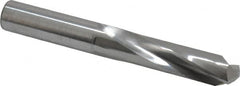 Atrax - 15/32" 135° Spiral Flute Solid Carbide Screw Machine Drill Bit - Bright Finish, Right Hand Cut, 2-1/8" Flute Length, 3-5/8" OAL, Split Point, Straight Shank - Benchmark Tooling