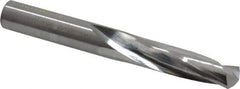 Atrax - 0.413" 135° Spiral Flute Solid Carbide Screw Machine Drill Bit - Bright Finish, Right Hand Cut, 2" Flute Length, 3-3/8" OAL, Split Point, Straight Shank - Benchmark Tooling