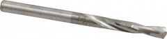 Atrax - 0.1575" 135° Spiral Flute Solid Carbide Screw Machine Drill Bit - Bright Finish, Right Hand Cut, 1-1/16" Flute Length, 2-1/8" OAL, Split Point, Straight Shank - Benchmark Tooling