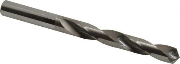 Atrax - Letter S 118° Solid Carbide Jobber Drill - Bright Finish, Right Hand Cut, Spiral Flute, Straight Shank, 4" OAL, Standard Point - Benchmark Tooling