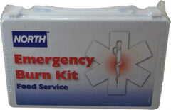 North - 8 Piece, 1 Person, Burn Aid First Aid Kit - 5-1/8" Wide x 2-3/4" Deep x 8" High, Plastic Case - Benchmark Tooling