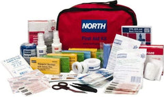 North - 187 Piece, 25 Person, Multipurpose/Auto/Travel First Aid Kit - 7" Wide x 6" Deep x 10" High, Nylon Bag - Benchmark Tooling