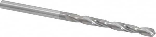 Atrax - #28 118° Solid Carbide Jobber Drill - Bright Finish, Right Hand Cut, Spiral Flute, Straight Shank, 2-1/2" OAL, Standard Point - Benchmark Tooling