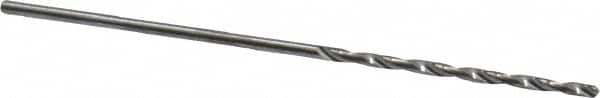 Atrax - #65 118° Solid Carbide Jobber Drill - Bright Finish, Right Hand Cut, Spiral Flute, Straight Shank, 1-3/8" OAL, Standard Point - Benchmark Tooling