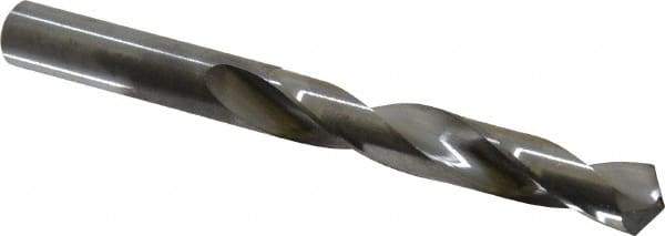 Atrax - 11mm 118° Solid Carbide Jobber Drill - Bright Finish, Right Hand Cut, Spiral Flute, Straight Shank, 4-1/2" OAL, Standard Point - Benchmark Tooling