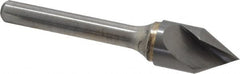 Atrax - 1/2" Head Diam, 1/4" Shank Diam, 1 Flute 60° Solid Carbide Countersink - Benchmark Tooling