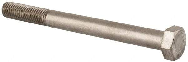 Value Collection - M12x1.75mm Metric Coarse, 130mm Length Under Head Hex Head Cap Screw - Partially Threaded, Grade 18-8 Stainless Steel, Uncoated, 19mm Hex - Benchmark Tooling