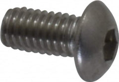 Value Collection - M3x0.50 Metric Coarse Hex Socket Drive, Button Screw - Grade 18-8 & Austenitic A2 Stainless Steel, Uncoated, Fully Threaded, 6mm Length Under Head - Benchmark Tooling